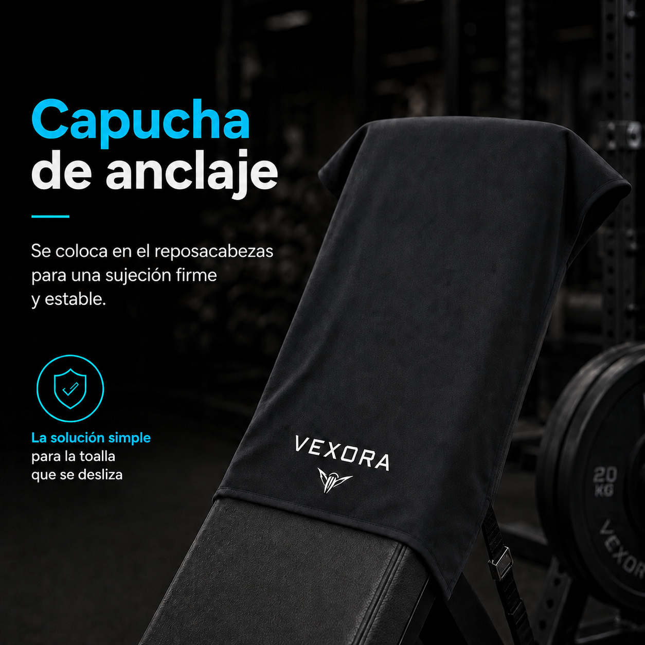 Vexora — Toalla deportiva con capucha